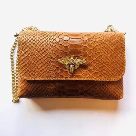 Cassette - Biene Crocodile Print Clutch & Crossbody Bag