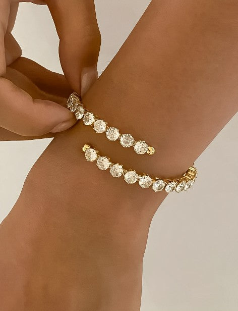 Maëlys 18K Gold Non-Tarnish CZ Glam Bracelet
