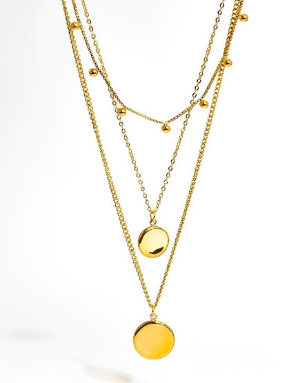 Anaïs 18K Gold Non-Tarnish Round Stack Necklace
