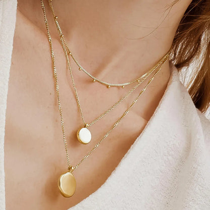 Anaïs 18K Gold Non-Tarnish Round Stack Necklace