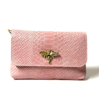 Cassette - Biene Crocodile Print Clutch & Crossbody Bag