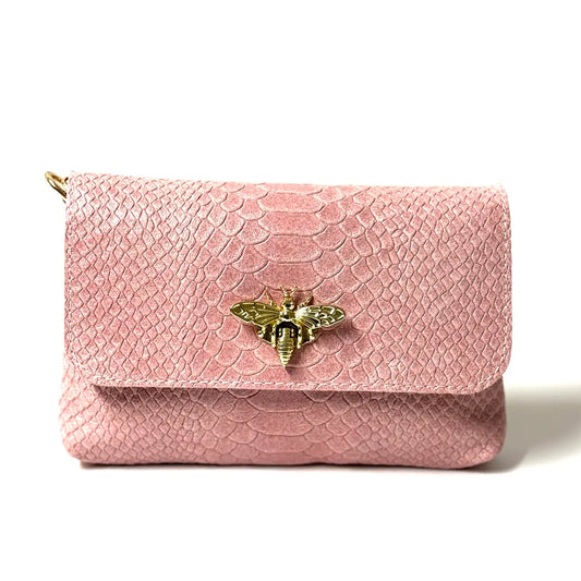 Cassette - Biene Crocodile Print Clutch & Crossbody Bag